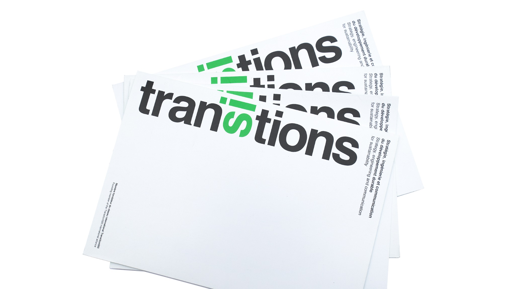 Papeterie et identité visuelle de l’Agence Transitions